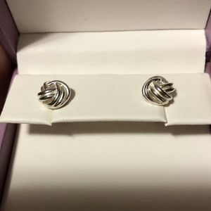 Knotted Swirl Studs in Sterling Silver Michael Hills